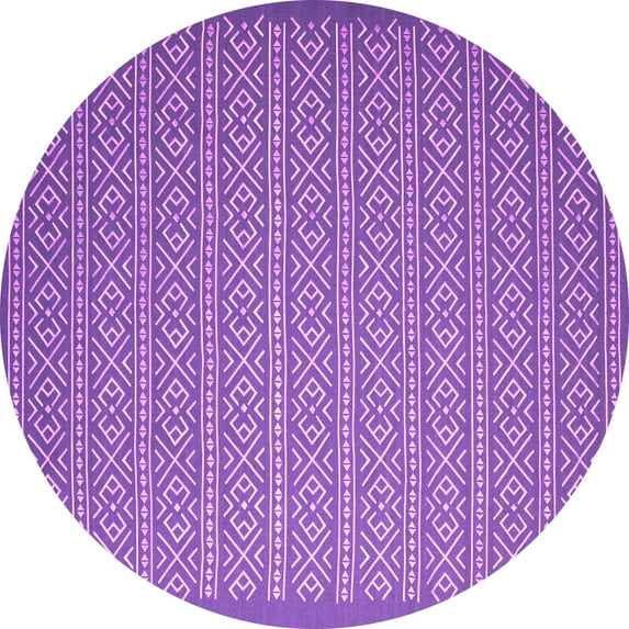 Ahgly Company Indoor Round Abstract Pink Contemporary Area Rugs, 4' Round