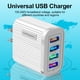 thumbnail image 4 of Cargador de teléfono móvil con 4 USB 3.1A Cabezal de carga de pared con enchufe UE/EE. UU. (Blanco EE. UU.) Hugtrwg  Nuevos Originales, 4 of 7