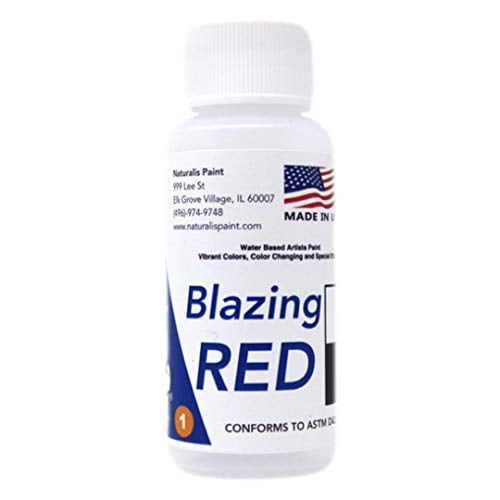 Naturalis Paint Color-Changing & Special Effect Water-Based Artist Paint (Blazing Red) 1 oz