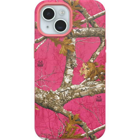 OtterBox Vue  Series Case for MagSafe for Apple iPhone 15, iPhone 14, and iPhone 13 - RealTree Flamingo Pink
