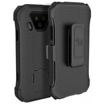 Nakedcellphone Combo Compatible with Verizon Kyocera DuraForce Ultra 5G UW (E7110) Case, [Black] Slim Kickstand Phone Cover with [Rotating/Ratchet] Belt Clip Holster Combination