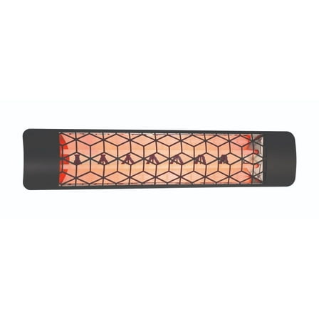 Eurofase Heating - 4000 Watt Electric Infrared Dual Element Heater-208 Voltage-Black Finish-Stella Decorative Fascia
