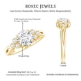 thumbnail image 5 of Rosec Jewels Lab Created Diamond Designer Engagement Ring for Women - EF-VS Grade Certified, 18K Yellow Gold, US 10.00, 5 of 8
