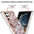 thumbnail image 4 of Feishell for Galaxy S22 Ultra Case, [Raised Lip Screen Drop Protection] Marble Shockproof Protective Slim Glossy Stylish TPU Durable Phone Cover For Samsung Galaxy S22 Ultra, Powder Flake, 4 of 5