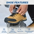 thumbnail image 3 of Fittington Wide Mens Winter Boots Insulated Snow Boots Outdoor Trekking Hiking Mid Calf Boots, Slip Resistance, 3 of 12
