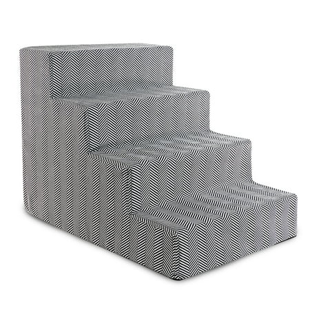 UPC: 0192598840141 | Precious Tails Herringbone High Density Foam 4-Step Pet Stairs for Dog/Cat
