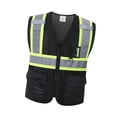 thumbnail image 4 of Chaleco seguro reflectante con bolsillos versátil ropa de ropa de trabajo alta visibilidad para ciclismo al aire libre nocturno caminando tráfico, 4 of 8