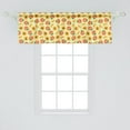 thumbnail image 2 of Ambesonne Peach Colors Window Valance, Fresh Raw Sliced Fruit, 54" X 18", Pale Yellow Burnt Sienna, 2 of 3