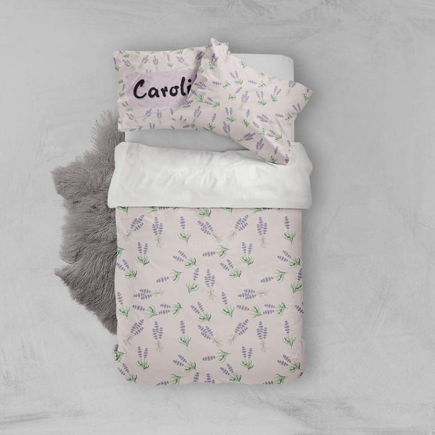 3D púrpura Flor Patrón Funda de edredón Set Ropa de cama Set Fundas de almohada 68
