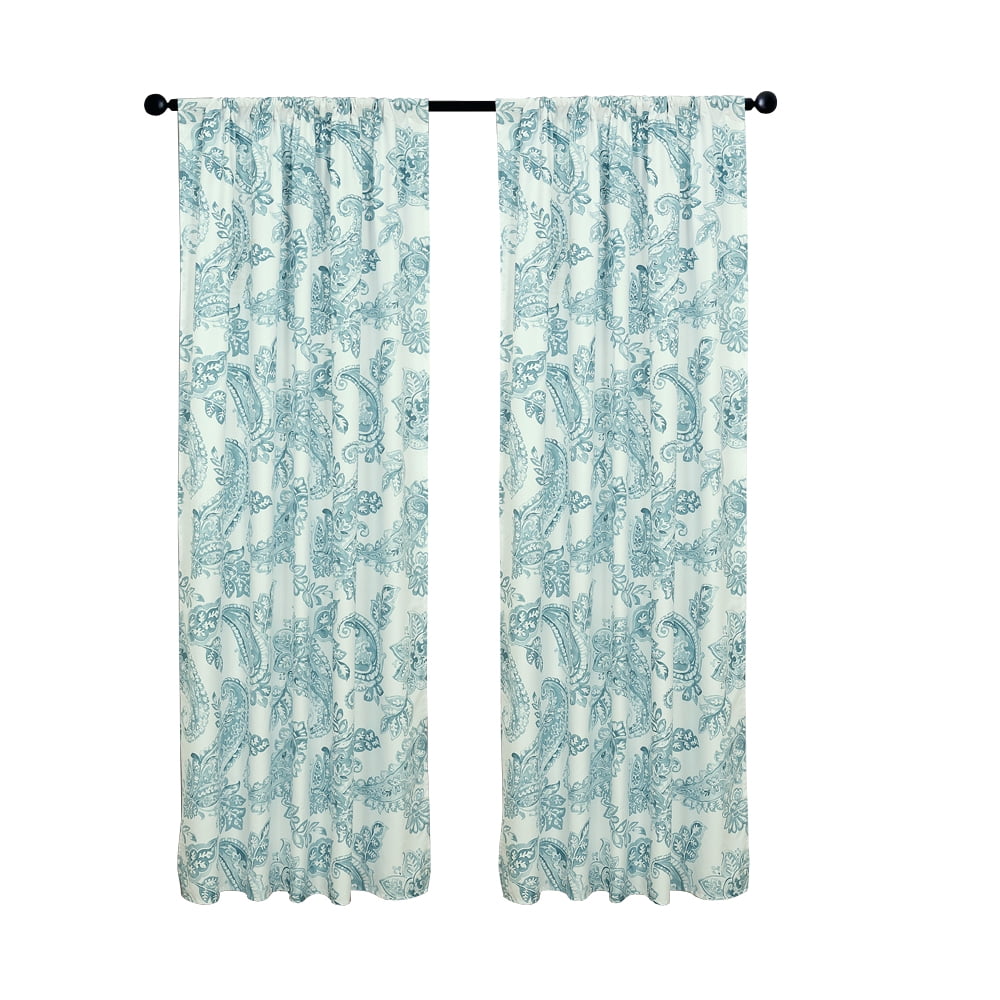 84" x 48" Aruba Paisley Window Curtain Panel Drapes Pair