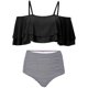 thumbnail image 4 of Top de bikini corto con volantes y hombros descubiertos para mujer Adepaton FLD-2260, 4 of 4