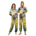 thumbnail image 3 of IAUYY Unisex Adult Onesie Pajamas Ultra-Soft Crystal-Soft Fabric, Halloween Adult Onesie Pajamas Adults,With a Zipper Plus Size Onesie Pajamas, The Green and Lush Fields, 3 of 7
