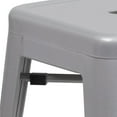 thumbnail image 3 of Flash Furniture 24" High Backless Silver Metal Counter Height Stool, 3 of 9