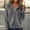 Gray, variant on Women's Cable Knit Hooded Cardigan Zip Up Sweater Jacket with Pockets, Long Sleeve Knit Outerwear for Fall Winter Casual Layering Daily Wear