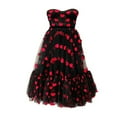 thumbnail image 4 of AMERTEER Femmes Robe d'Été en Tulle Sans Manches Dos Nu Imprimé Coeur Épaule, 4 of 6