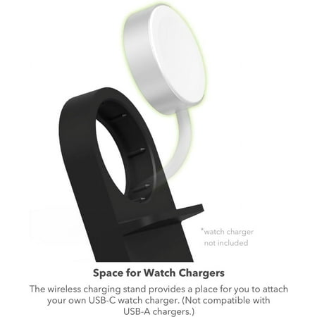 mophie - Wireless Charging Stand+ 3-In-1 - Black