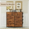 thumbnail image 4 of SUGIFT 10 Drawers Dresser for Bedroom, Fabric Storage Organizer Unit for Living Room, Hallway (Rustic Brown), 4 of 8