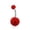Red, variant on Multi-colored Shambhala full-diamond belly button ring, stainless steel belly button buckle, belly button stud