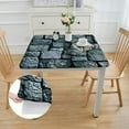 thumbnail image 2 of HAOXIT Stone Printed Table Cover Medieval Table Decoration Square Stone Brick Tablecovers for Medieval Castle Themed Party Supplies 46*46, 2 of 8