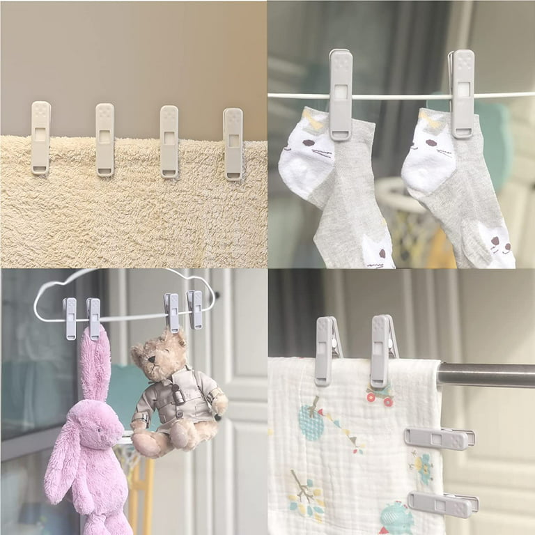 Gazdag 6 PCS Beach Towel Clip, Cloth Pins, Quilt Drying Clip, Plastic  Clothespins, Strong Grip Holder to Dry Laundry on Clothesline and Hanging  Rack 