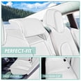 thumbnail image 3 of For 2017-2024 Tesla Model 3 FH Group Faux Leather Custom Fit Car Seat Covers   Solid White - Rear Set, 3 of 4