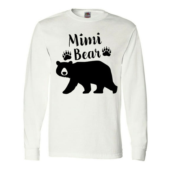 Inktastic Mimi Bear in Black Long Sleeve T-Shirt