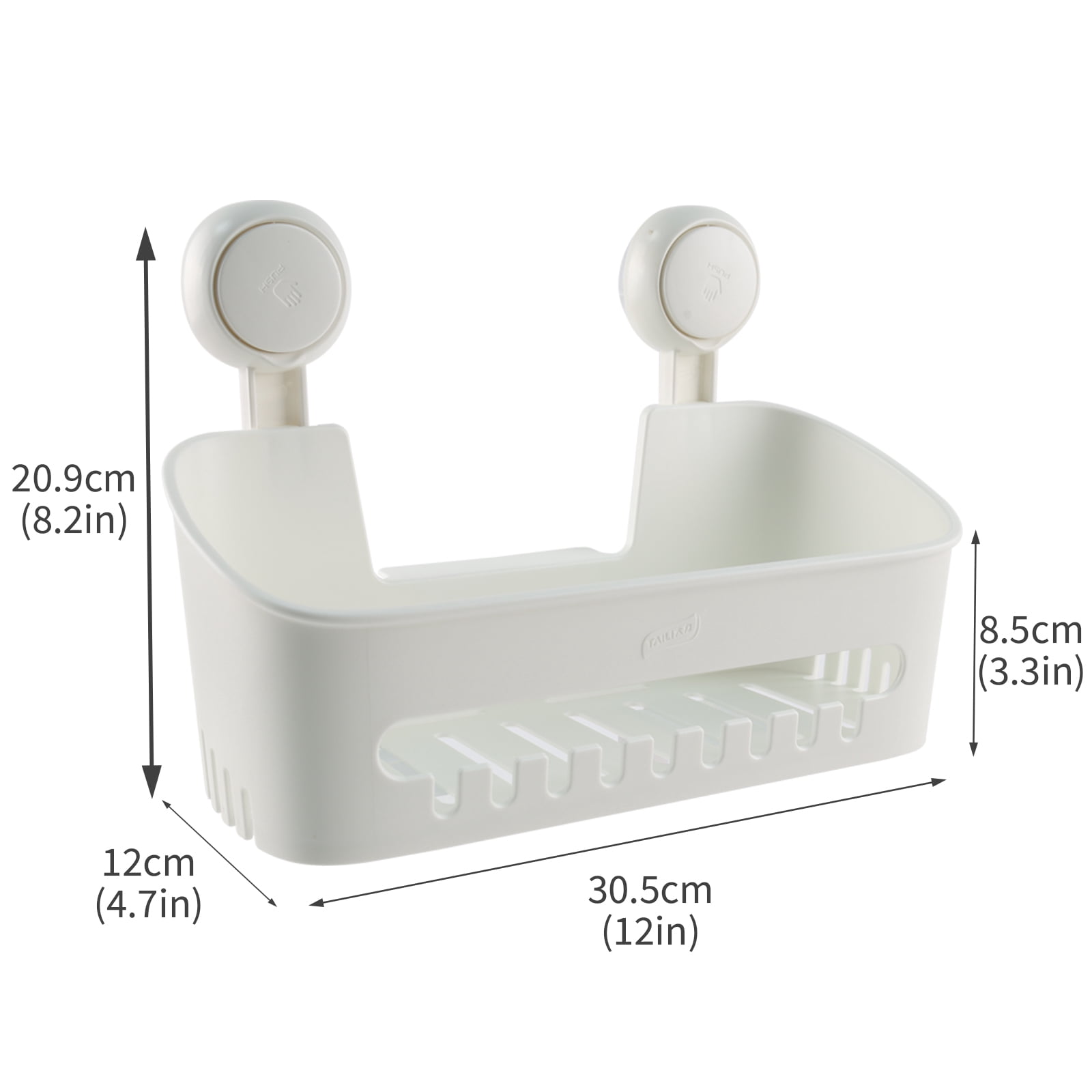 Pethiy Bath Toy Organizer with Strong Suction Cups, Quick Drainage Bath Toy Storage Basket with Hooks for Kids’ Bathroom (White)