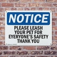 thumbnail image 4 of (2 Pack) Please Leash Your Pet For Everyone's Safety OSHA Notice Sign 18 Inch X 12 Inch Plastic Sign, Weather Resistant, UV Protected for Workplace, Business, and Construction Site,, 4 of 8