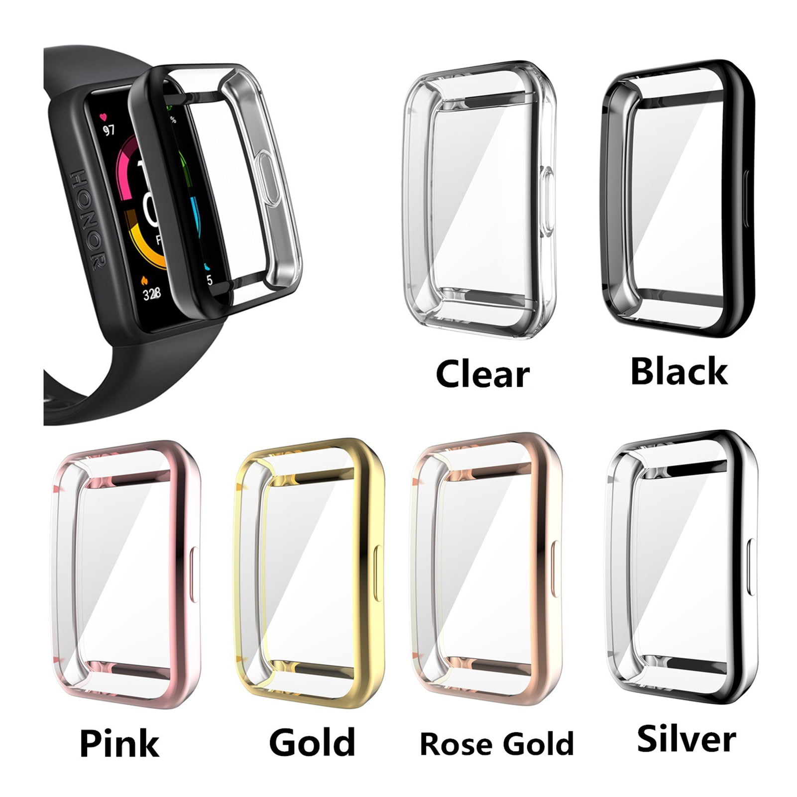 Dallas Protective Cover Electroplated Full Coverage Tpu Smart Watch Case Bumper Shell For Huawei Band 6 6 Pro Walmart Com Dallas Protective Cover Electroplated Full Coverage Tpu Smart Watch Case Bumper Shell For Huawei Band 6 6 Pro Walmart Com