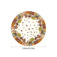 thumbnail image 3 of Fall Orange Pumpkin Round Tablecloth, Autumn Floral Table Cover, Thanksgiving Harvest Washable Tablecloth for Party Holiday Decor 47 In D, 3 of 6