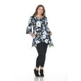 thumbnail image 2 of White Mark Women's Plus Size Floral Blanche Tunic Top, 2 of 4