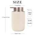 thumbnail image 3 of BosilunLife 12oz Matte Ceramic Liquid Soap Dispenser, Lead-Free, Recyclable Hand Soap Dispenser with Easy-to-Press Pump for Bathroom (Off-White), 3 of 10