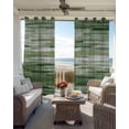 thumbnail image 4 of Vintage Green Blackout Curtains 84 Inches Long for Bedroom, Modern Geometric Abstract Art Thermal Insulated Room Darkening Black Out Window Curtain Panels Grommet Drapes for Living Room, 4 of 8