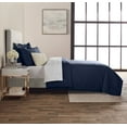 thumbnail image 5 of Nestl Duvet Cover 5 Piece Set - 2 Pillow Shams and 2 Pillowcases - Ultra Soft Double Brushed Microfiber Hotel Quality - California King (98"x104") - Navy, 5 of 7