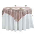 thumbnail image 2 of BalsaCircle 60" x 60" Blush Sequin Square Table Overlays Wedding Catering Tablecloth Linens, 2 of 8