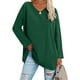 thumbnail image 3 of Blusa informal para mujer color sólido hombros caídos cuello en V suave manga larga camiseta de gran tamaño cómoda para uso diario ANGGREK  Otros, 3 of 6