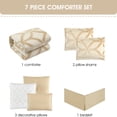 thumbnail image 4 of Nanshing Home Gold Geometric Comforter Set, 7 Piece Queen Size Polyester, Jacquard with Matching Solid Microfiber Piece Work, All Season Bedding Sets, Matching Bedskirt, Pillow Shams, 4 of 9