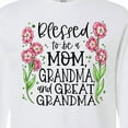 thumbnail image 4 of Inktastic Blessed to Be a Mom, Grandma, and Great Grandma Pink Flowers Long Sleeve T-Shirt, 4 of 5