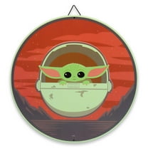 Disney The Mandalorian The Child Round Metal Sign for Man Cave, Kids' Room, or Movie Room