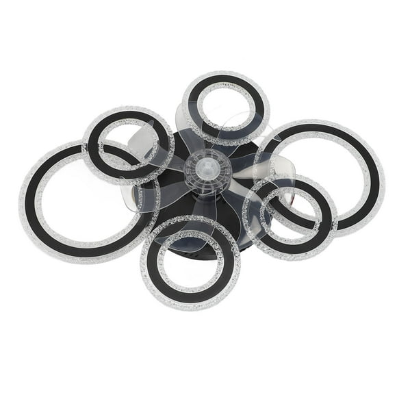 Flush Mount Ceiling Fan Light, Ceiling Fan Light Unique Nordic for Living Room Black