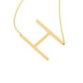 thumbnail image 1 of 18kt Gold Plated Sideways "H" Initial Charm Necklace, 1 of 7