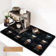 thumbnail image 1 of Coffee Theme Dish Drying Mat 12x19 Inch AntiSlip Absorbent Coffee Bar Mat for Countertop Suitable for Coffee Machine Espresso Maker Dish Rack; Enhance Your Coffee Station, 1 of 6