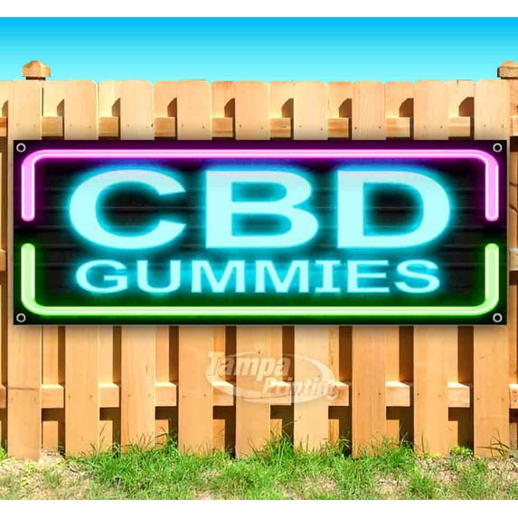 CBD Gummies 13 oz Vinyl Banner With Metal Grommets