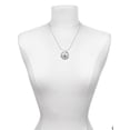 thumbnail image 3 of Delight Jewelry Silvertone Domed Black CMA Live Ring Charm Necklace, 18", 3 of 4