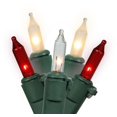 thumbnail image 1 of Ensemble de 100 Mini Lumières de Noël Rouges, Claires et Givrées - Fil Vert, 1 of 2