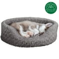 thumbnail image 4 of FurHaven Pet Products Ultra Plush Oval Pet Bed for Dogs & Cats - Gray, Medium, 4 of 10