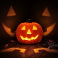 thumbnail image 4 of Light Up LED Halloween Pumpkin Lantern Blow Mold Jack O Lantern Tabletop Decor with Warm Glow Indoor Outdoor Pumpkin Light for Home Bar Mantel Tiered Tray Party Scene Decoration, 4 of 7