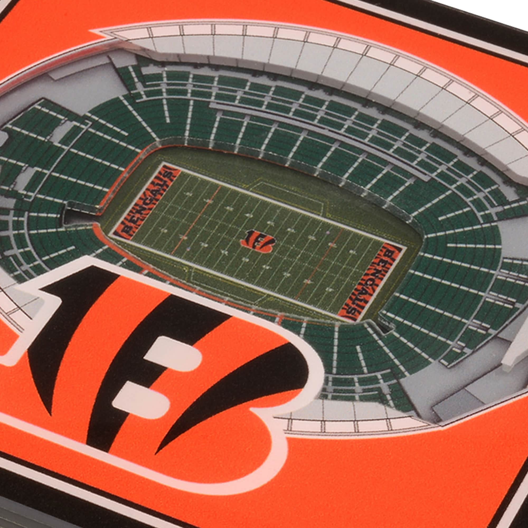 YouTheFan 5029813 NFL Cincinnati Bengals Paul Brown Stadium 3D StadiumViews  Coaster Set - Pack of 2