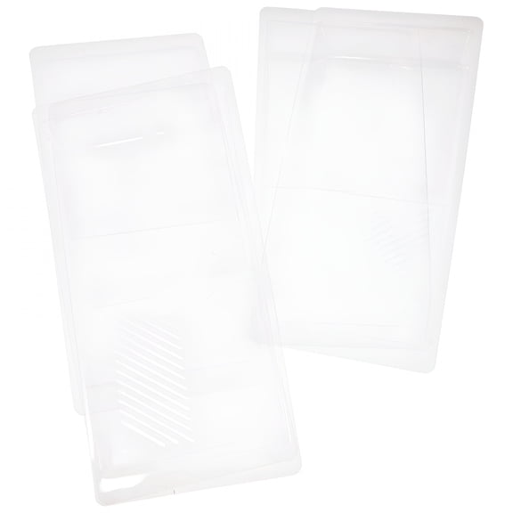 ACDANC 4pcs Paint Tray Liners Transparent Paint Roller Trays Reusable Paint Trays (4 inches)