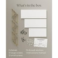 thumbnail image 6 of Wall Shelves for Bedroom Decor, Floating Wall Shelves for Living Room Kitchen Storage, Wall Mounted Rustic Wood Shelves for Kids Books,Corner Shelves for Bathroom(White and Gold，Set of 3), 6 of 17